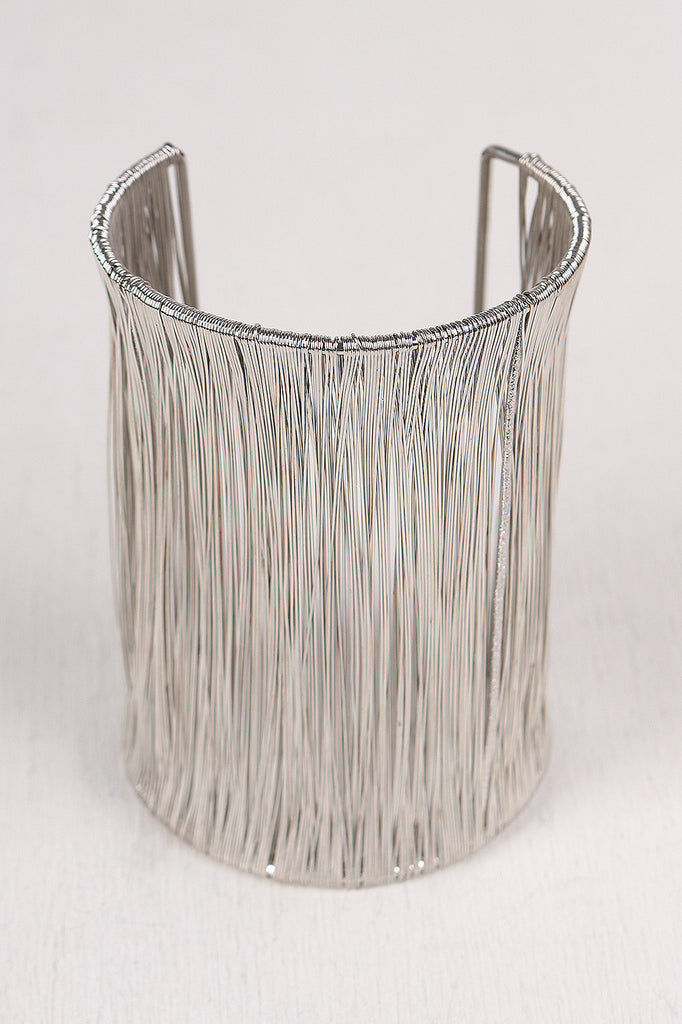 Wire Wrapped Wide Cuff