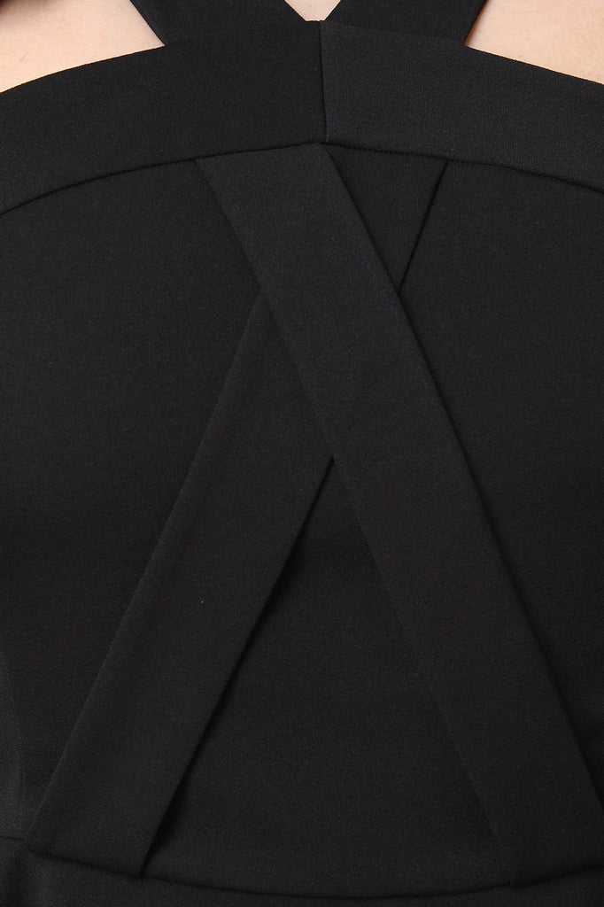 Crisscross O-Ring Skater Dress