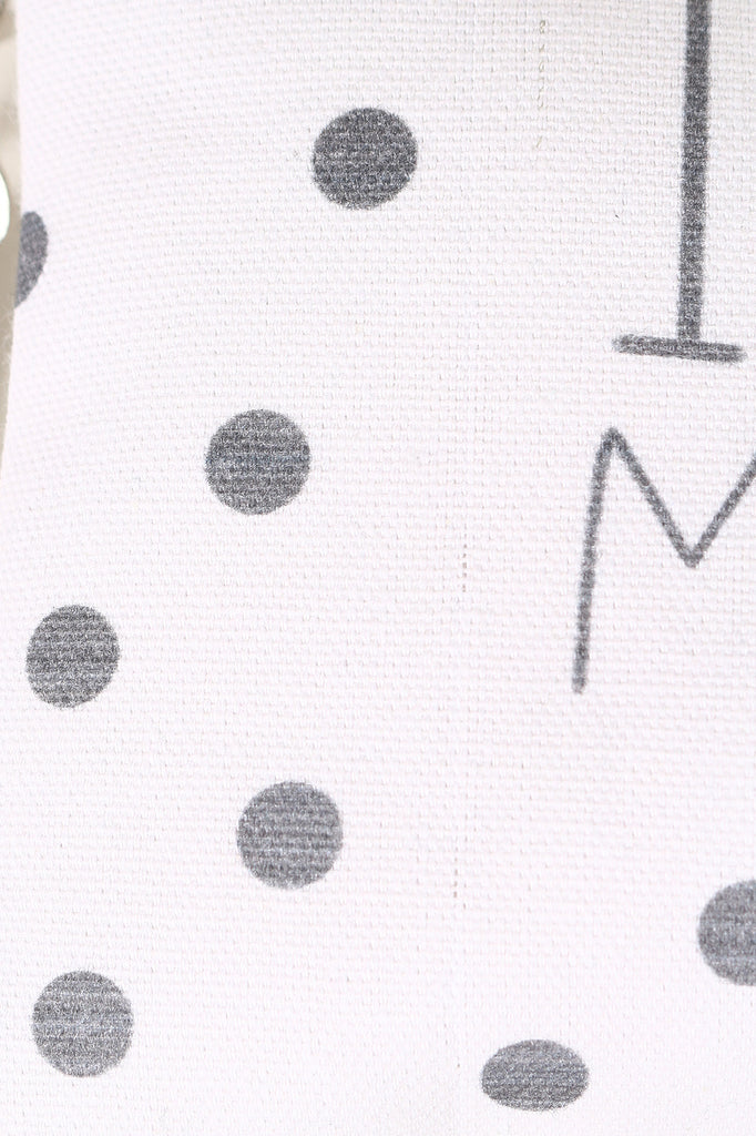 I Need Mascara Polka Dot Canvas Clutch