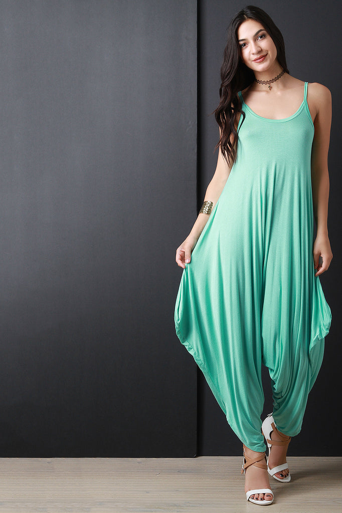 Solid Loose Baggy Jumpsuit