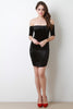 Crushed Velvet Off The Shoulder Mini Dress