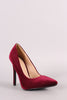 Velvet Pointy Toe Stiletto Pump