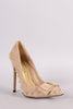 Shoe Republic LA Pointy Studded Spike Bow Pump