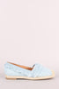 Frayed Denim Espadrille Slip On Loafer Flat