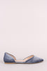 City Classified Velvet Pointy Toe Dorsay Flat
