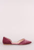 City Classified Velvet Pointy Toe Dorsay Flat