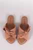 Bamboo Crisscross Bow Slide Sandal