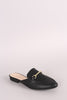 Qupid Horsebit Slip On Loafer Mules