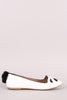 Bamboo Embroidered Animal Face Round Toe Loafer Flat