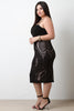 Sweetheart Neck Spaghetti Strap Lace Midi Dress