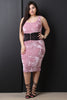 Velvet Sleeveless Lace Corset Midi Dress