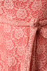 Lace Sleeveless Tie-Waist Fit And Flare Dress