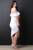 Asymmetrical One Shoulder Thick Knit Midi Dress