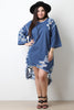 Destroyed Oversized High Low Denim Dress