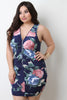 Floral Sleeveless Zipper Front Mini Dress