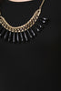 Sharkbite Beaded Necklace Jersey Knit Dress