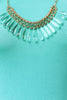 Sharkbite Beaded Necklace Jersey Knit Dress