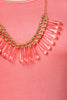 Sharkbite Beaded Necklace Jersey Knit Dress