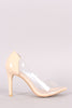 Peep Toe Lucite Stiletto Pump