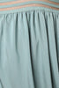 V-Neck Mock Choker Contrast Striped Tulip Dress