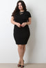 Textured Corset Back Midi Dress