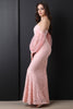 Off The Shoulder Cuff Sleeve Mermaid Dress