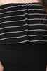 Striped Tier Bodycon Bardot Dress