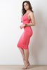 Criss Cross Halter Strap Midi Dress