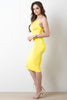 Criss Cross Halter Strap Midi Dress