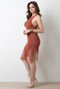 Shredded Loose Knit Sleeveless Midi Dress