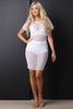 Fishnet Mesh Raw Edge Dress