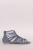 Bamboo Nubuck Braided Strappy Flat Sandal