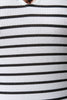 Lace-Up Choker Ribbed Knit Striped Dress