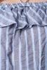 Off The Shoulder Ruffle Striped Shift Dress