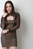 Two Piece Hoodie Mesh Bodycon Dress
